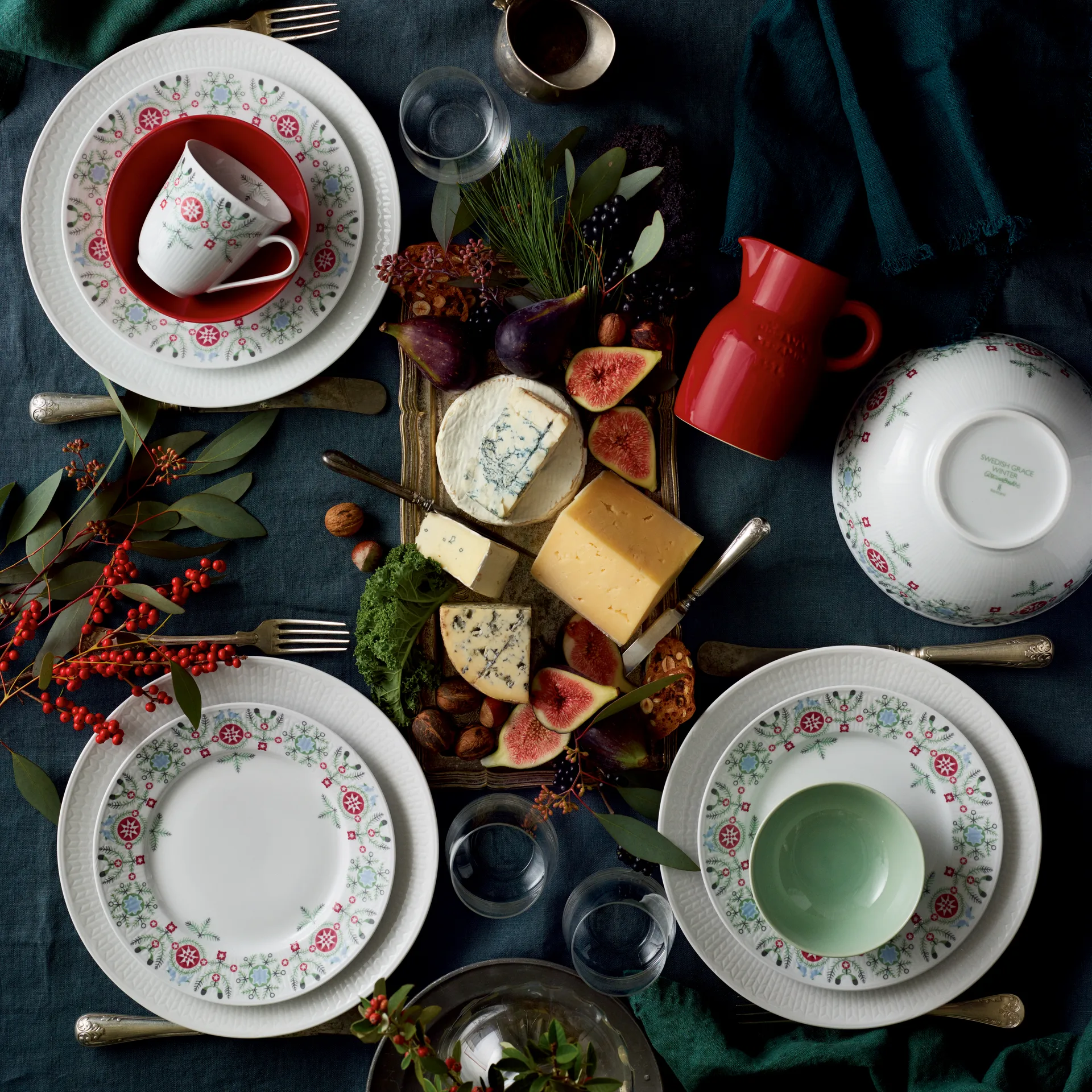 Assiette Swedish Grace Winter 21 cm, blanc Rörstrand