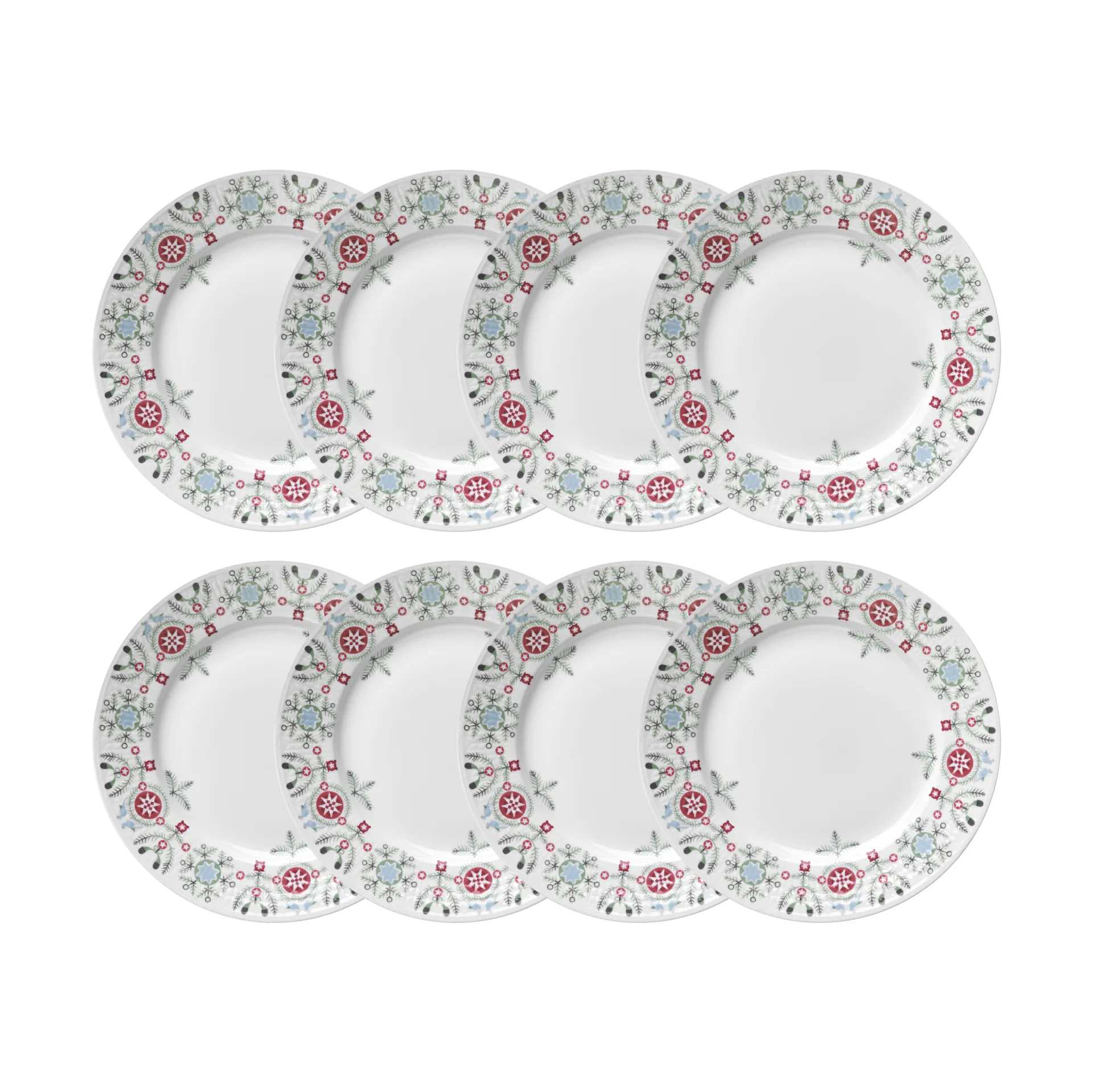 Assiette Swedish Grace Winter Ø21 cm lot de 8 - Blanc,  Rörstrand