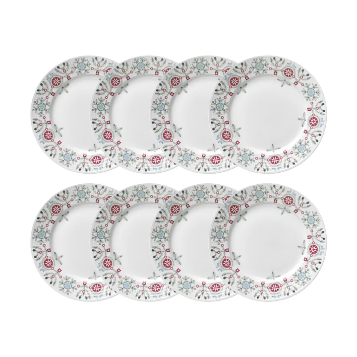 Assiette Swedish Grace Winter Ø21 cm lot de 8 - Blanc - Rörstrand
