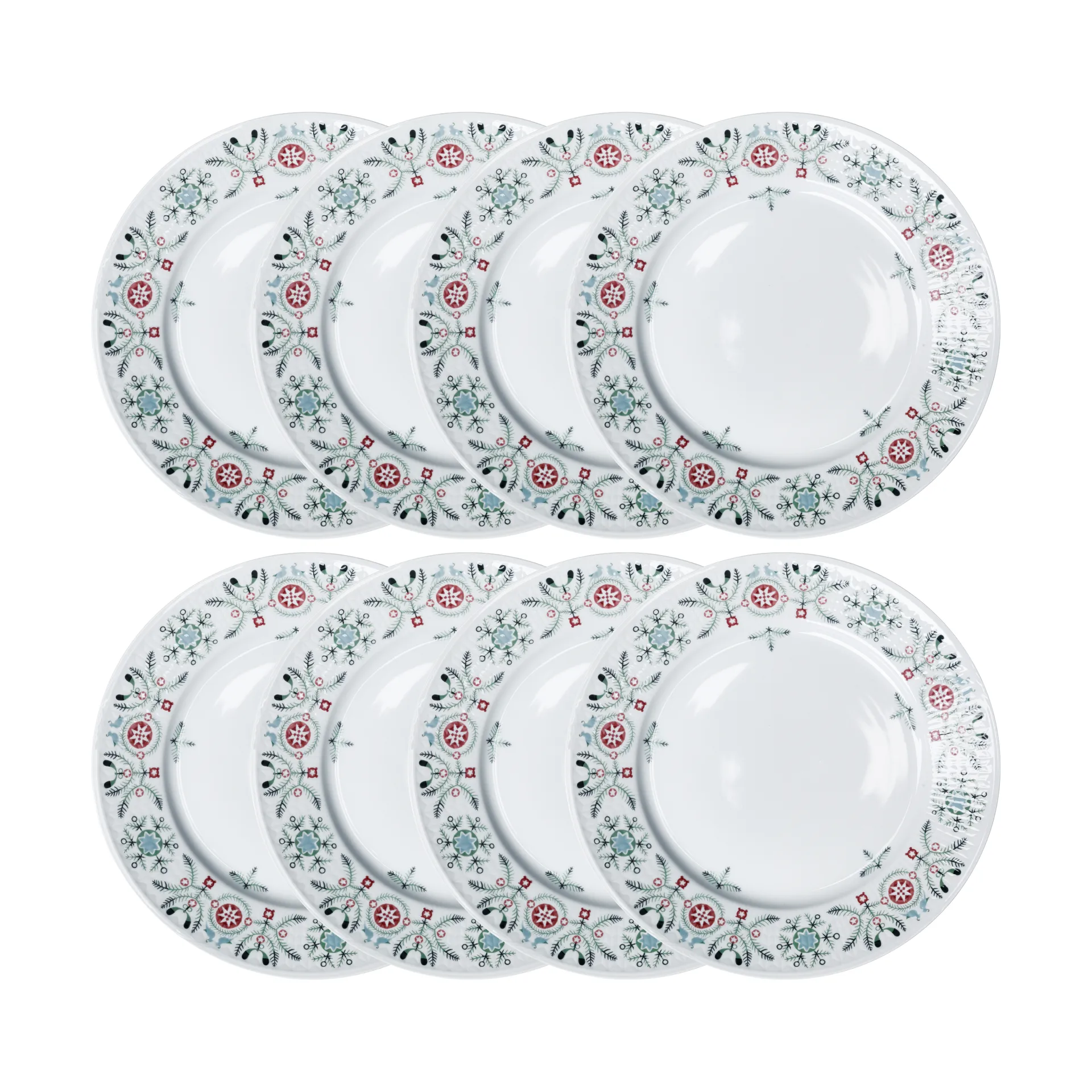 Assiette Swedish Grace Winter Ø27 cm lot de 8 - Blanc,  Rörstrand