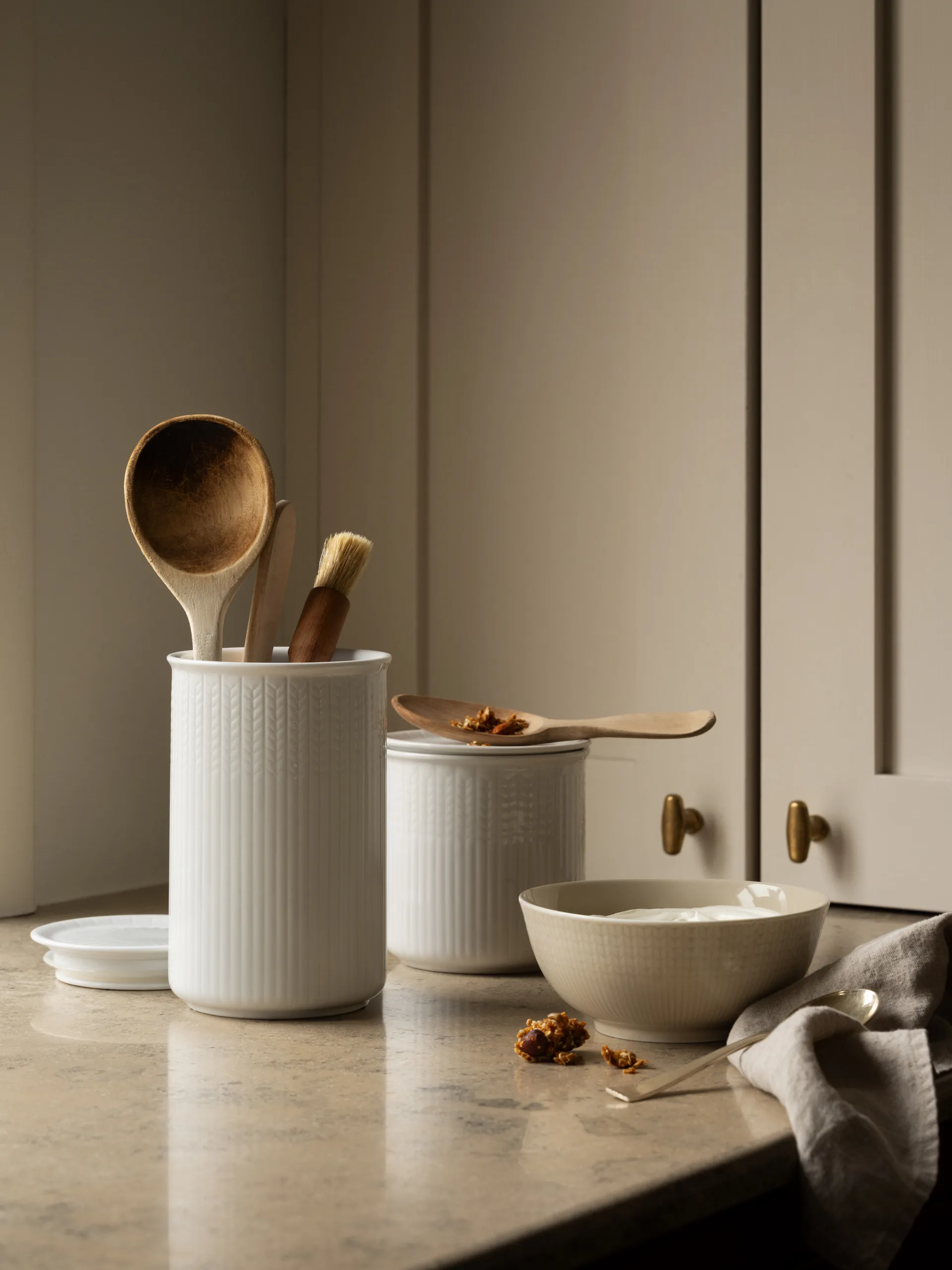 Bocal de rangement Swedish Grace M 0,8 L, Neige Rörstrand