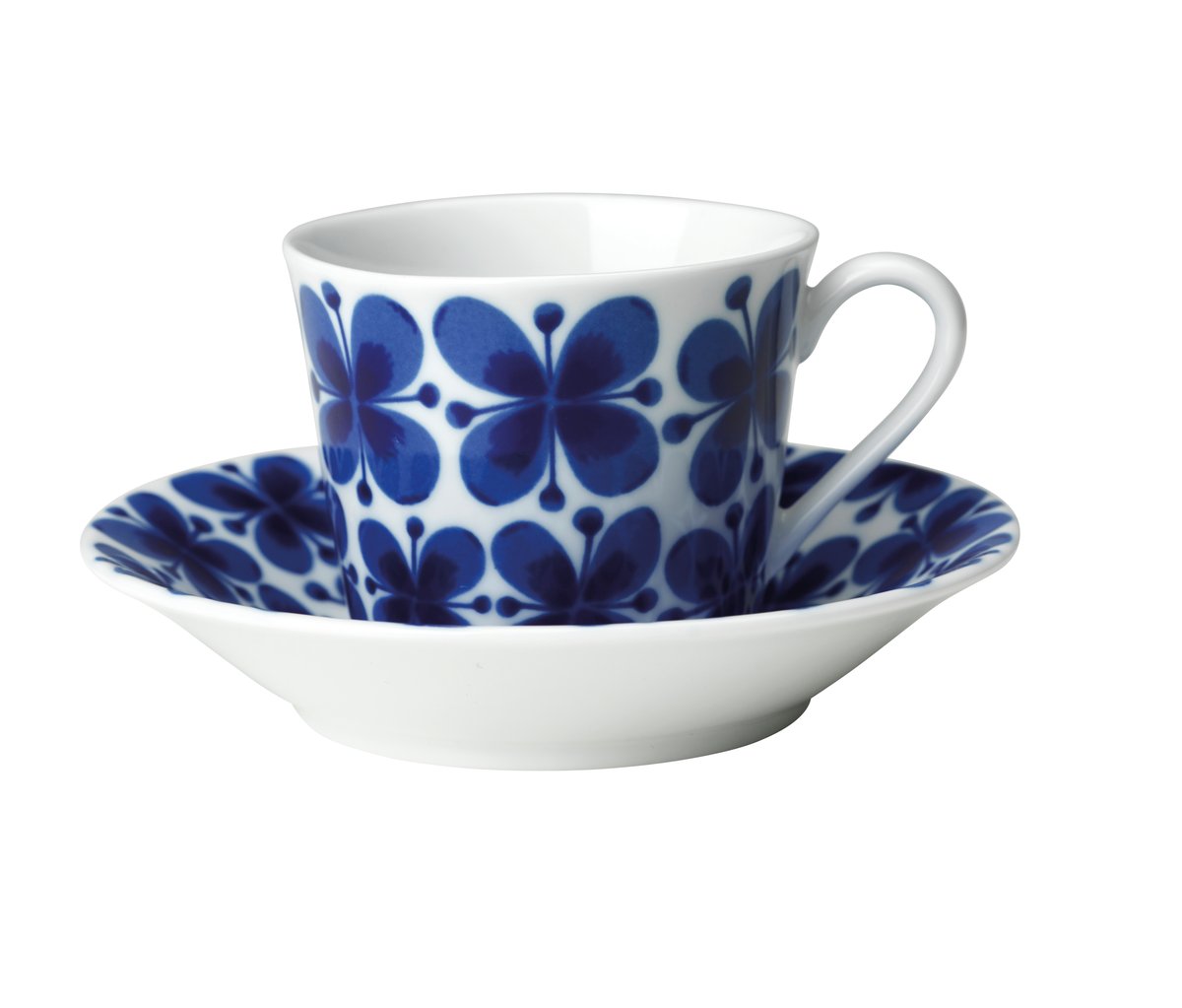 Rörstrand Coffret cadeau Tasse avec soucoupe Mon Amie 14 cl Bleu-blanc