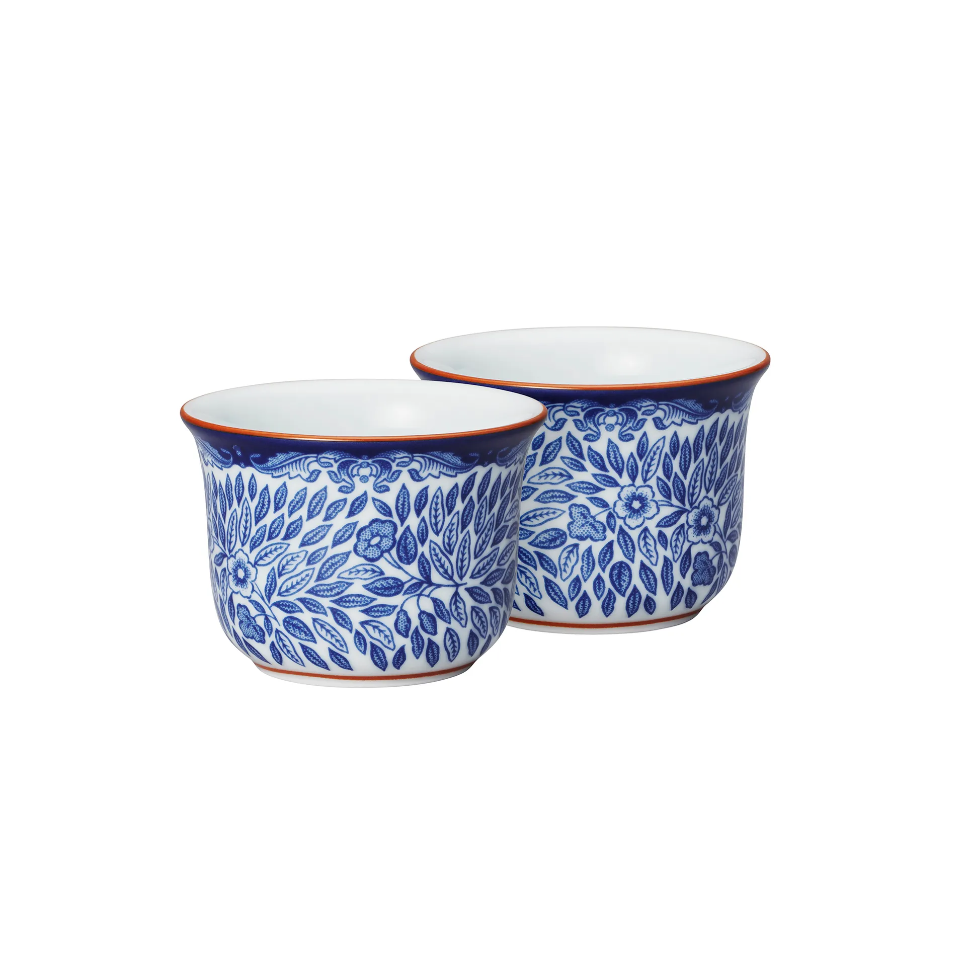 Coquetier Ostindia Floris Lot de 2, Bleu-blanc Rörstrand