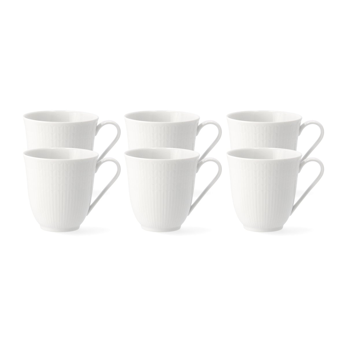 rörstrand mug swedish grace 30 cl, lot de 6 snö (blanc) blanc