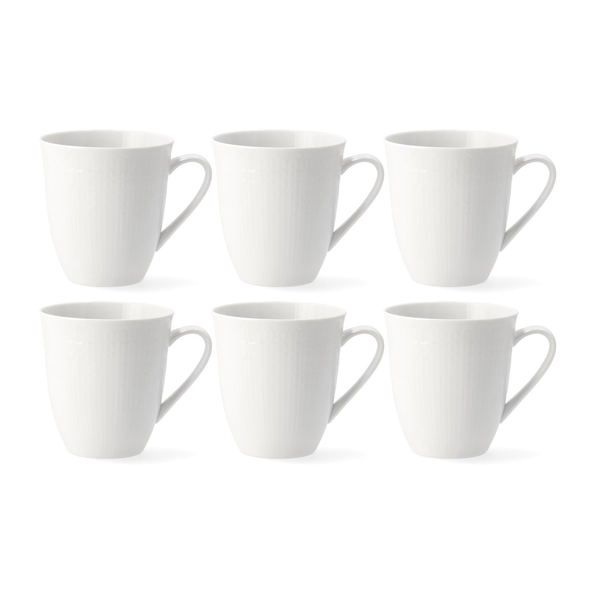 rörstrand mug swedish grace 50 cl, lot de 6 snö (blanc) blanc