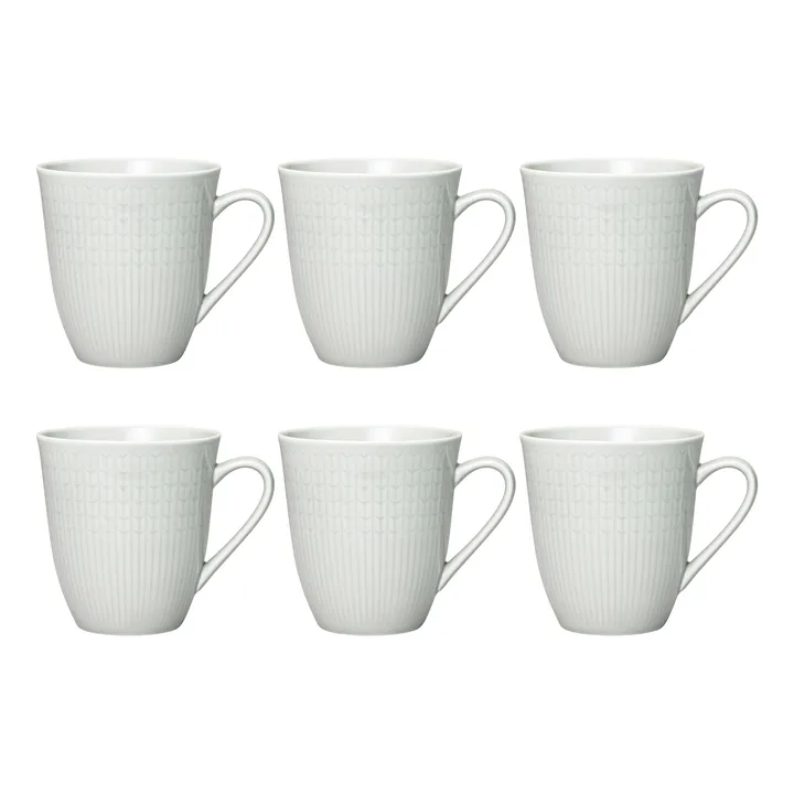 Mug Swedish Grace lot de 6 Brouillard (gris) - Rörstrand