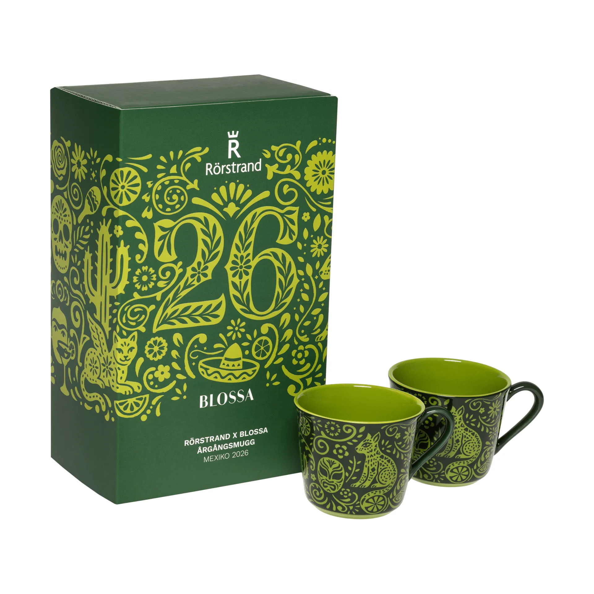 Rörstrand Blossa tasse, Vert, 14 cl, lot de 2 Rörstrand