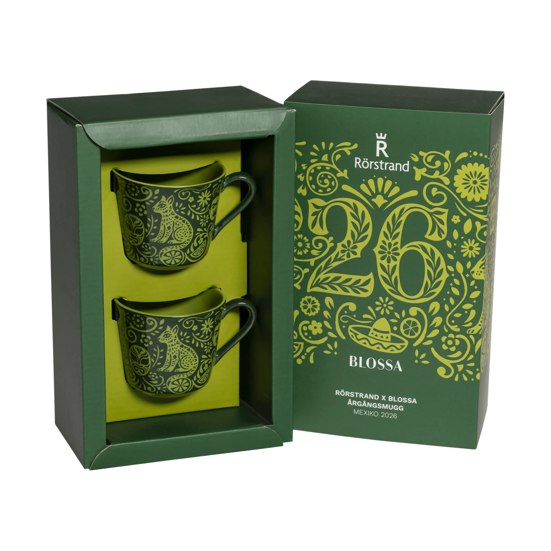 Rörstrand Blossa tasse, Vert, 14 cl, lot de 2 Rörstrand