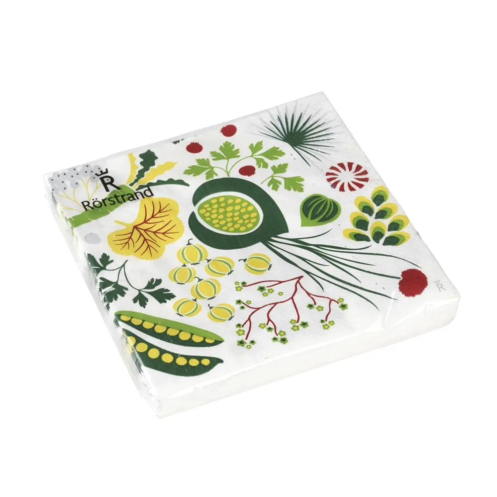 Serviettes en papier Kulinara Lot de 20, Blanc Rörstrand