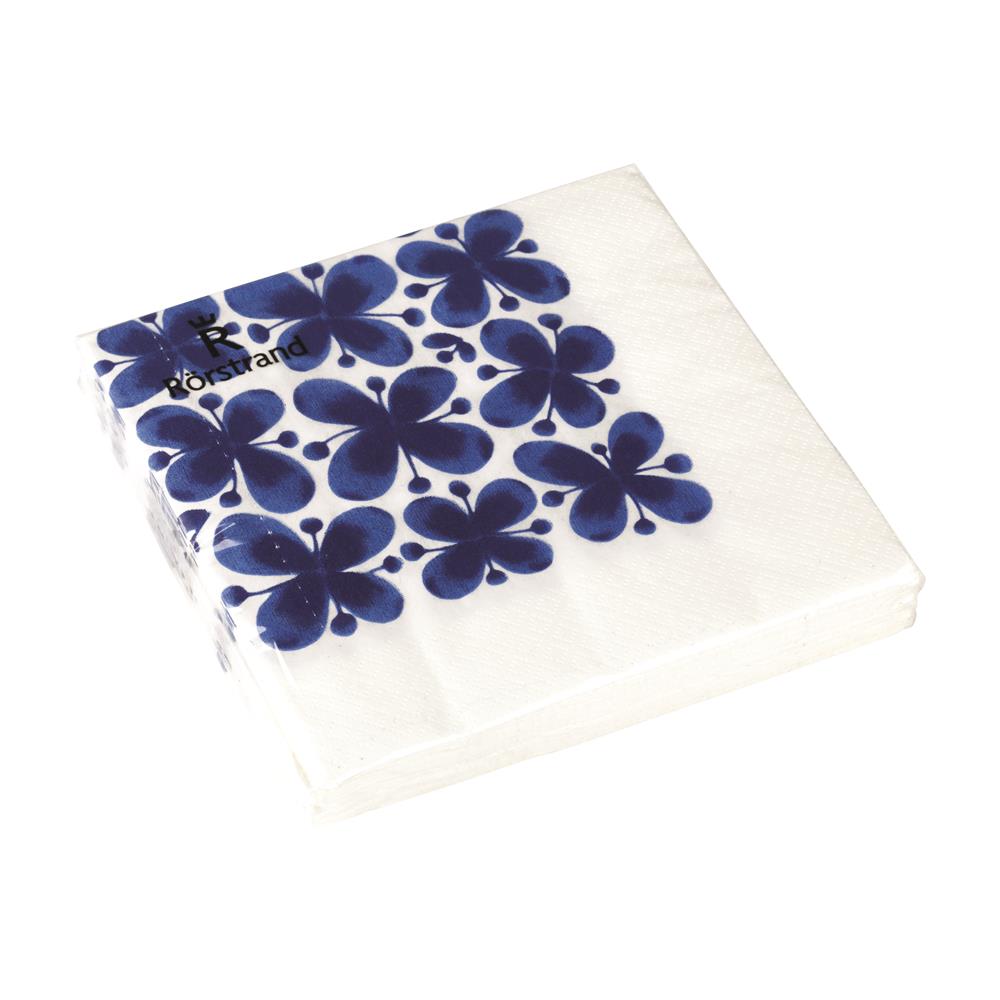 Rörstrand Serviettes en papier Mon Amie Lot de 20 bleu-blanc