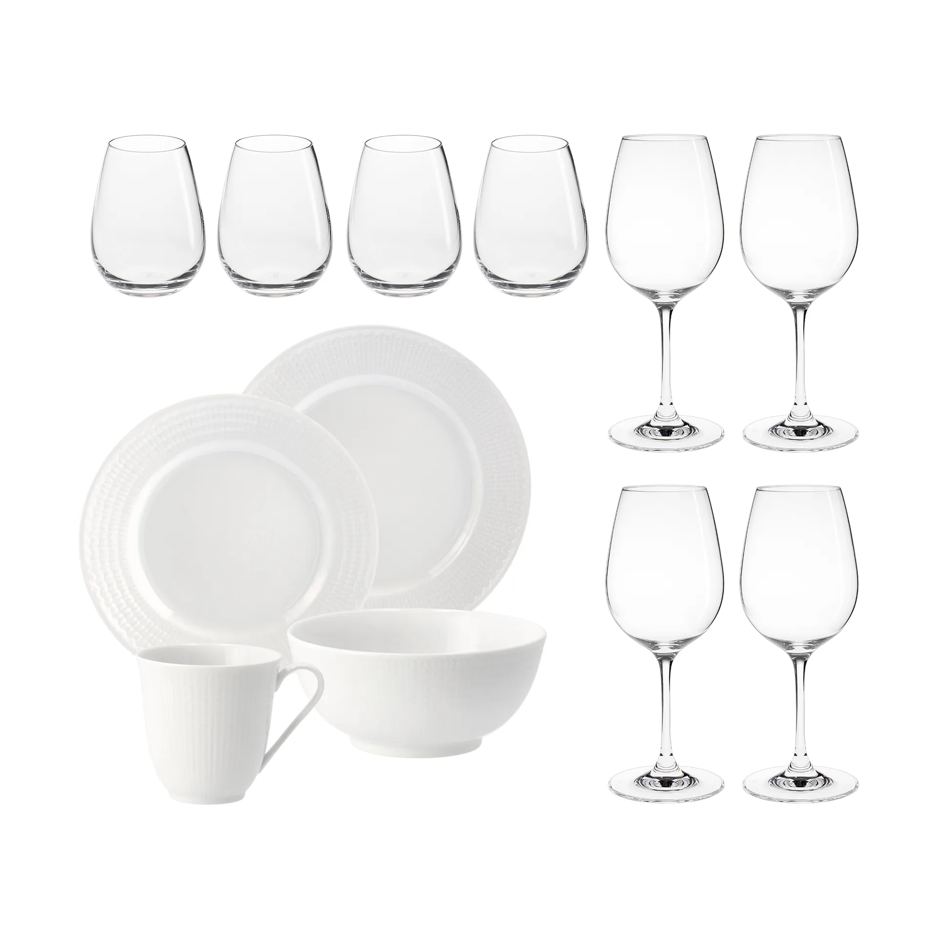 Set de démarrage Swedish Grace & Karlevi - Neige (blanc),  Rörstrand