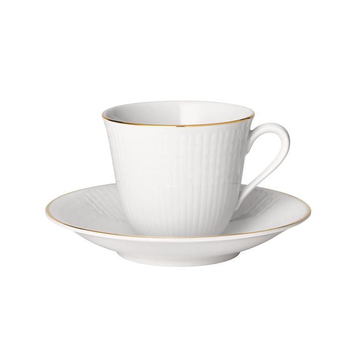 Tasse à café avec soucoupe Swedish Grace Gala - Blanc - Rörstrand