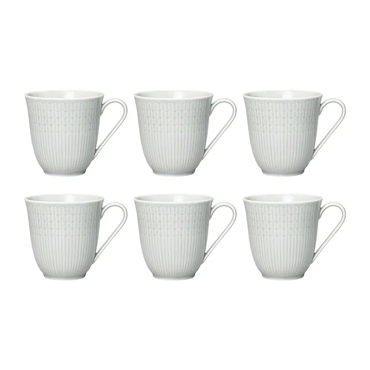 Tasse Swedish Grace lot de 6 Brouillard (gris) - Rörstrand