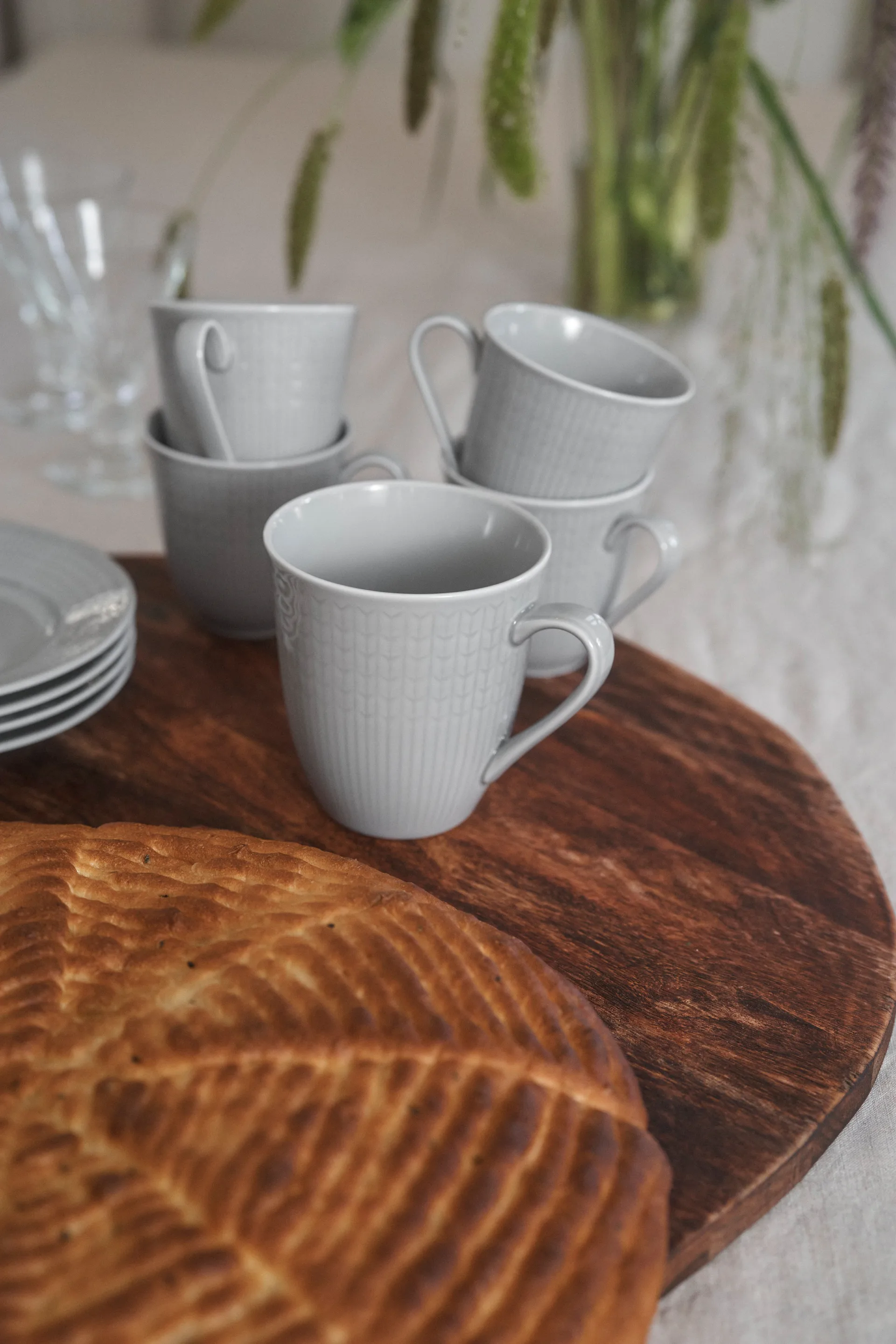 Tasse Swedish Grace lot de 6 Brouillard (gris) Rörstrand