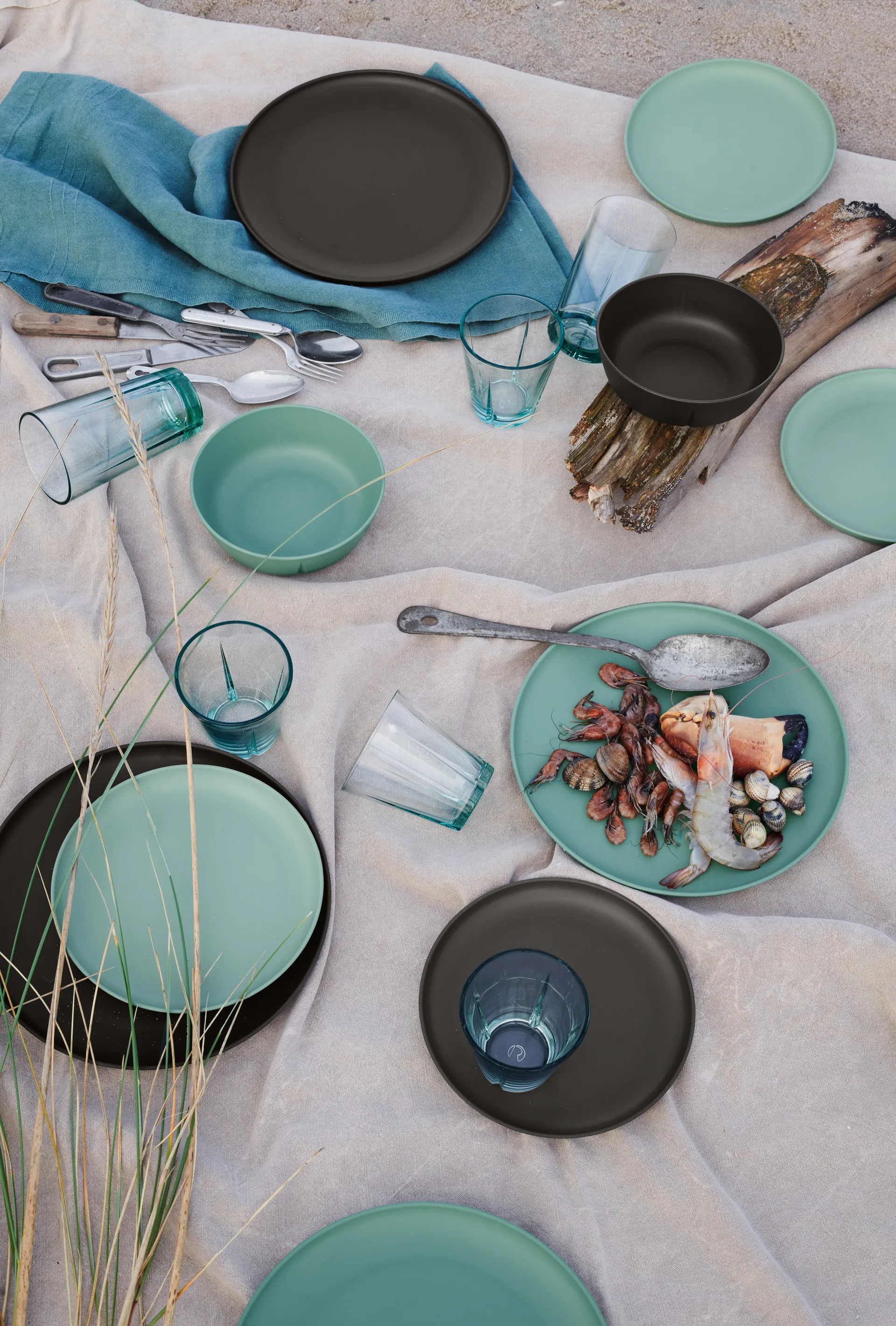 Assiette en mélamine Grand Cru Take Ø26 cm Lot de 2, Gris Rosendahl