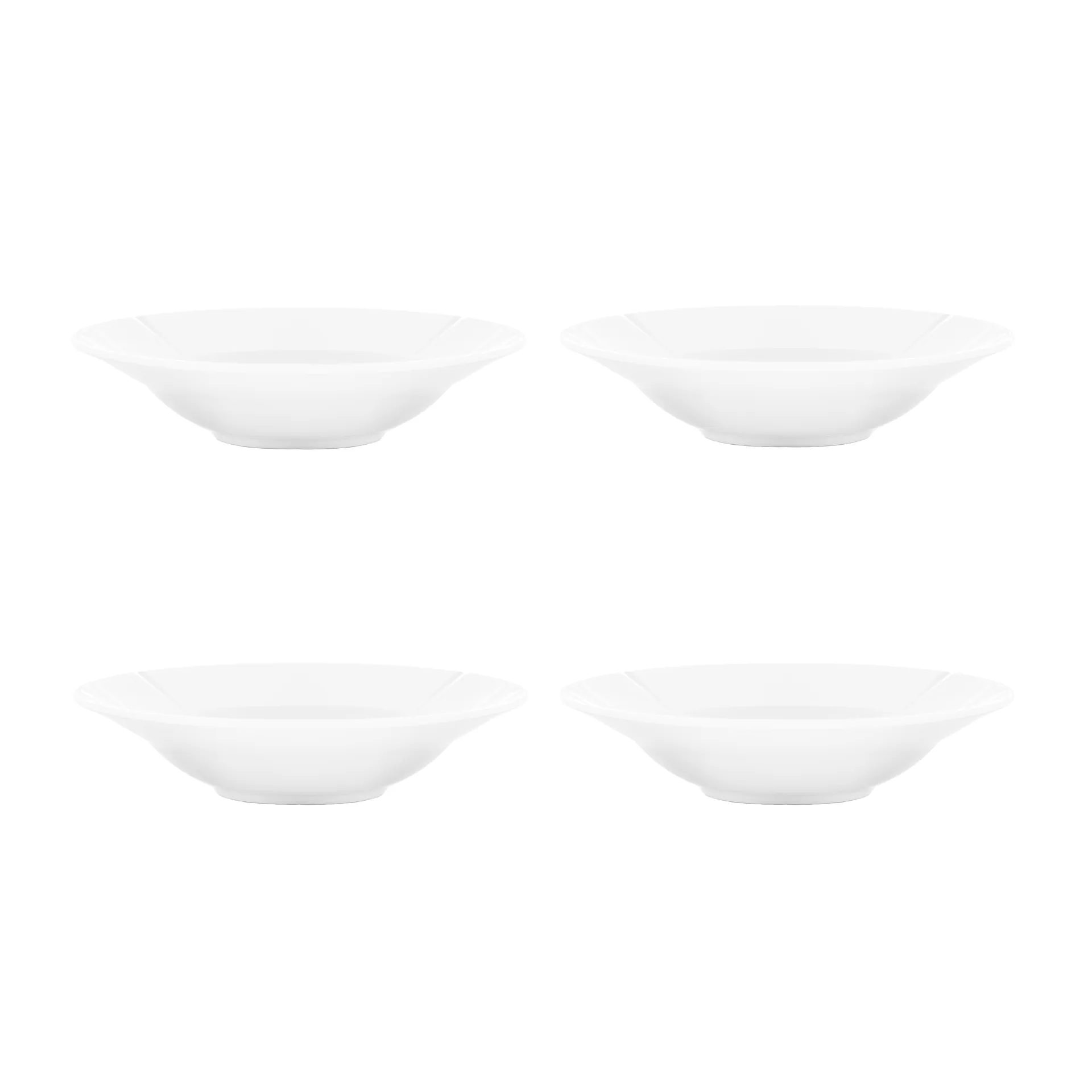 Assiettes creuses Grand Cru Ø25 cm lot de 4, Blanc Rosendahl
