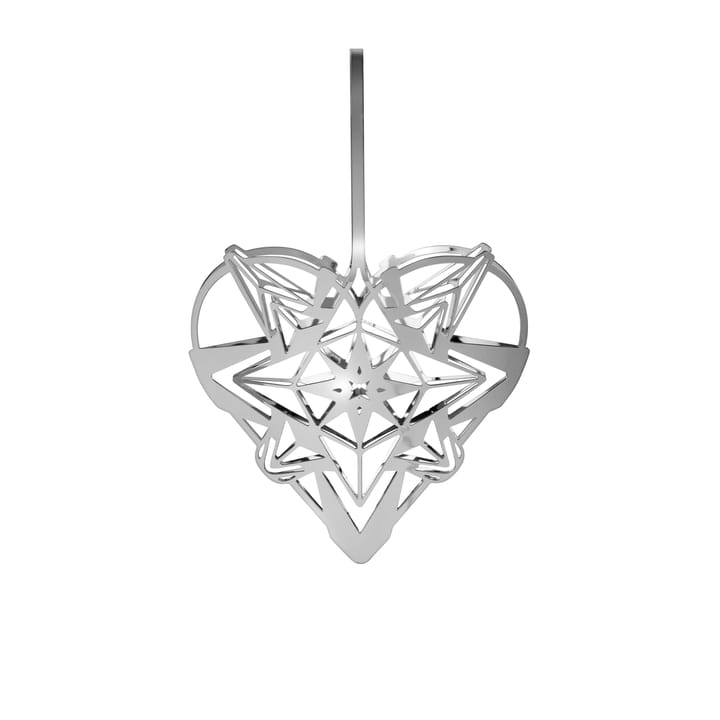 Cœur à suspendre 12,8 cm Karen Blixen - argent - Rosendahl