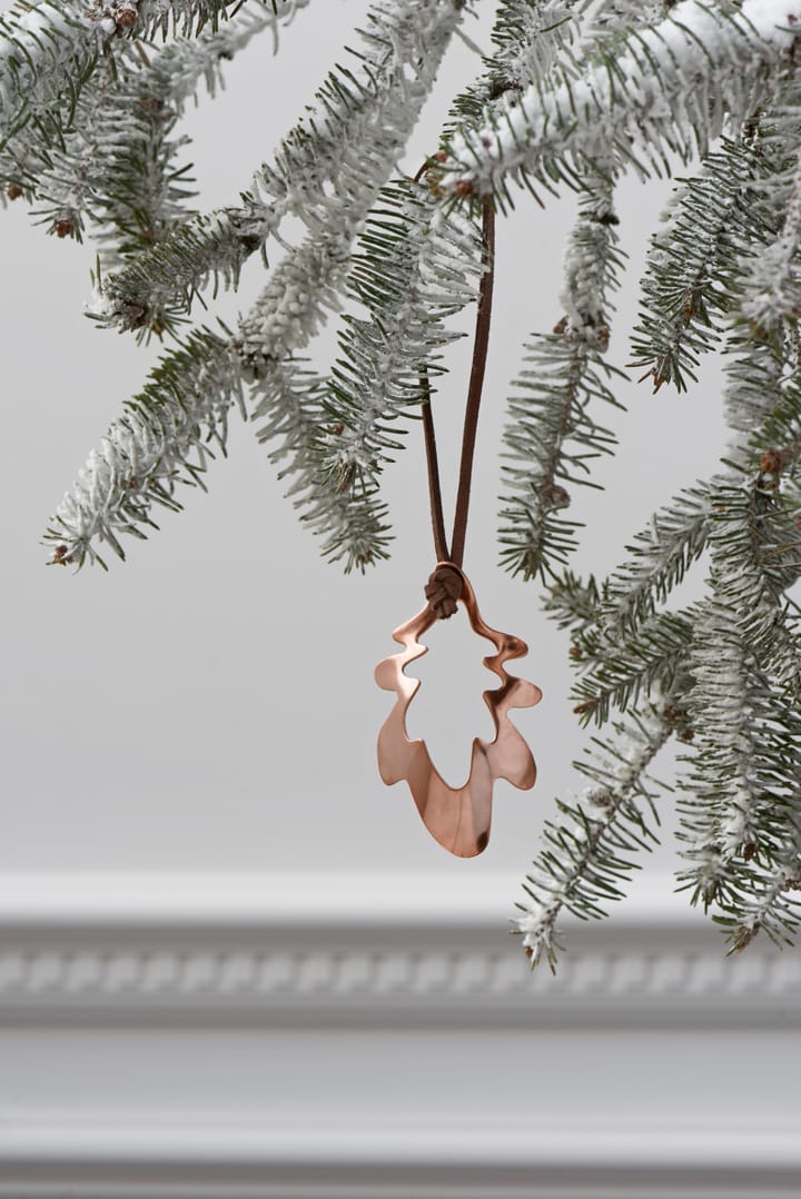 Décoration de Noël feuille de chêne Karen Blixen forest tales 8,5 cm, Cuivre Rosendahl