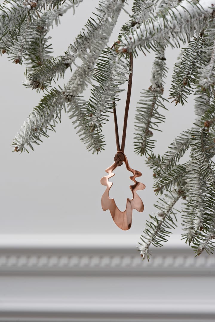 Décoration de Noël feuille de chêne Karen Blixen nordic tales 8,5 cm - Cuivre - Rosendahl