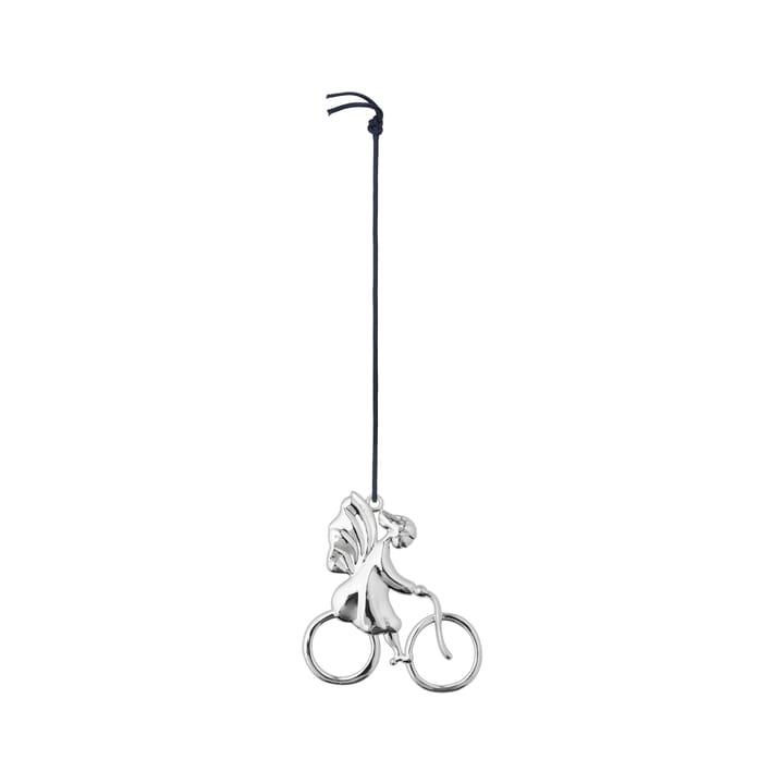 Décoration de Noël Karen Blixen Ange sur vélo, Argenté Rosendahl
