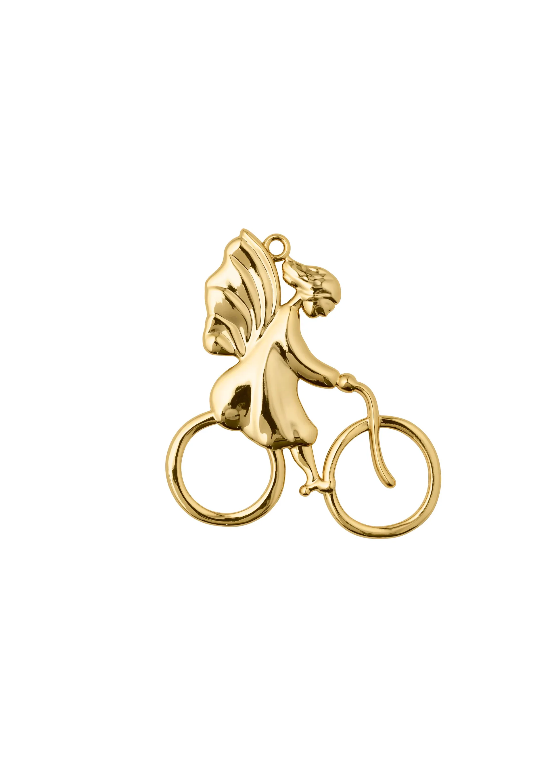 Décoration de Noël Karen Blixen Ange sur vélo, Doré Rosendahl