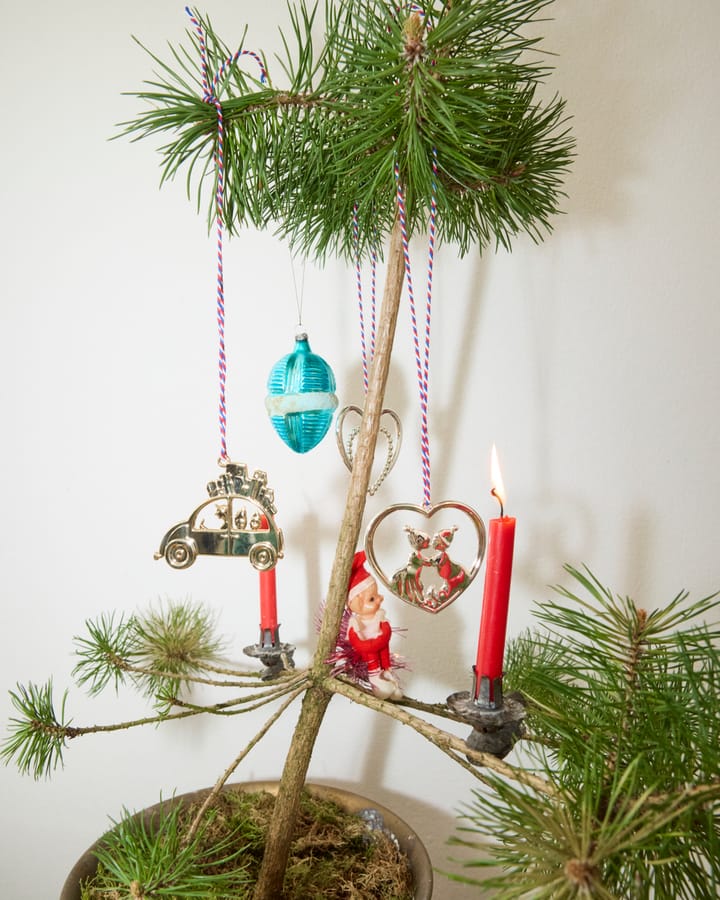 Décoration de Noël Karen Blixen lutins s’embrassant 6,5 cm, Argenté Rosendahl