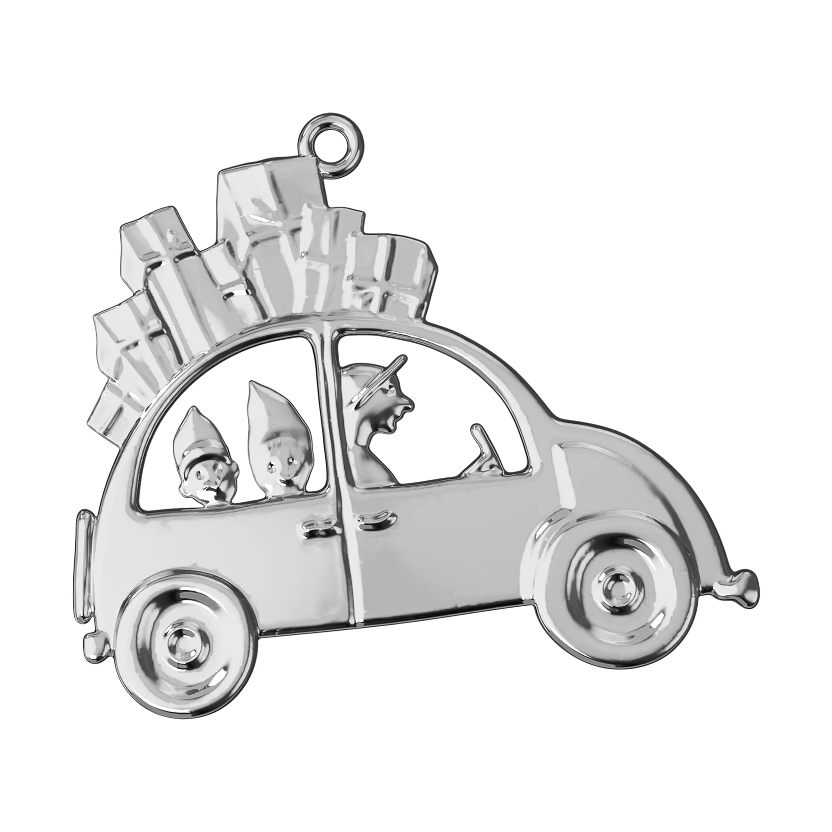 Décoration de Noël Karen Blixen voiture 6,5 cm, Argenté Rosendahl