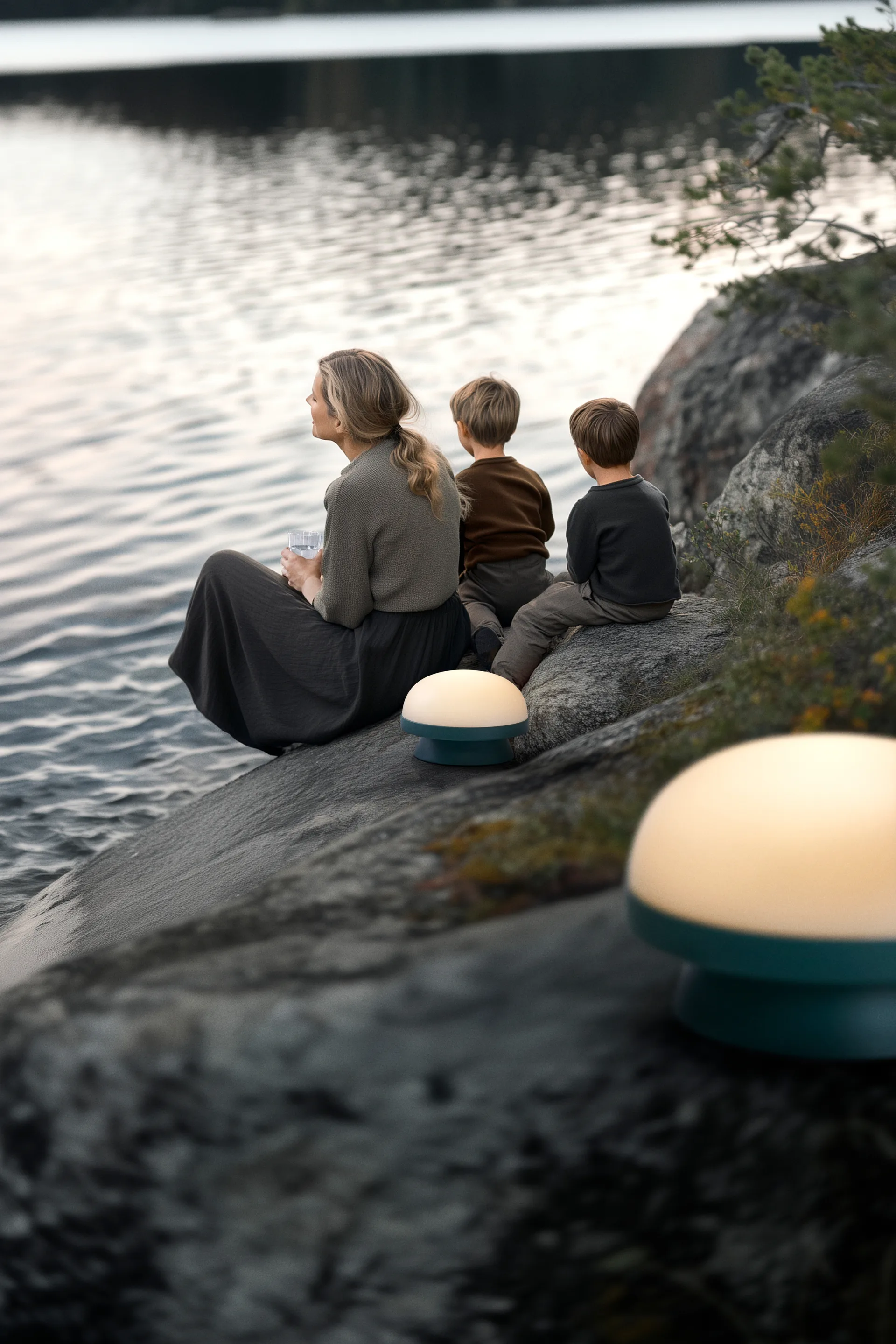 Lampe solaire Soft Spot dots Ø21 cm, Forest green Rosendahl