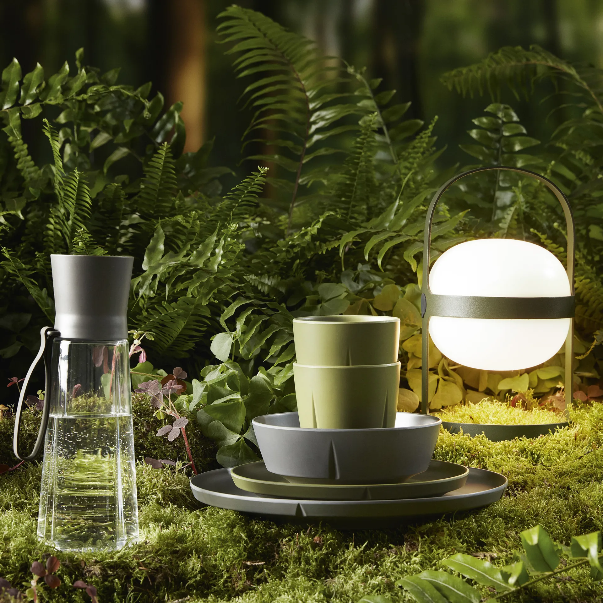 Lampe solaire Soft Spot vert olive, 25 cm Rosendahl