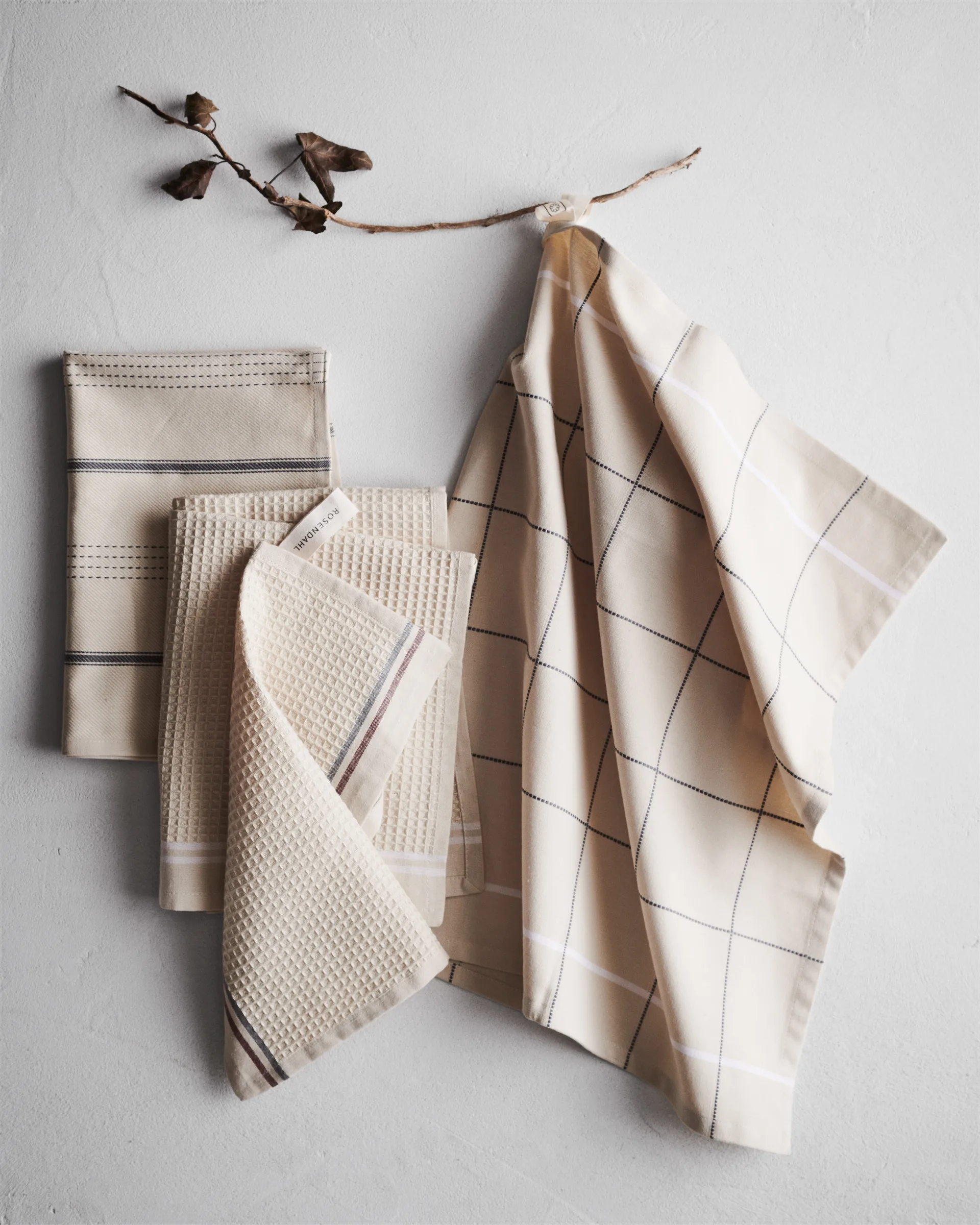 Lavette Delta 30x30 cm Lot de 3, Sable Rosendahl