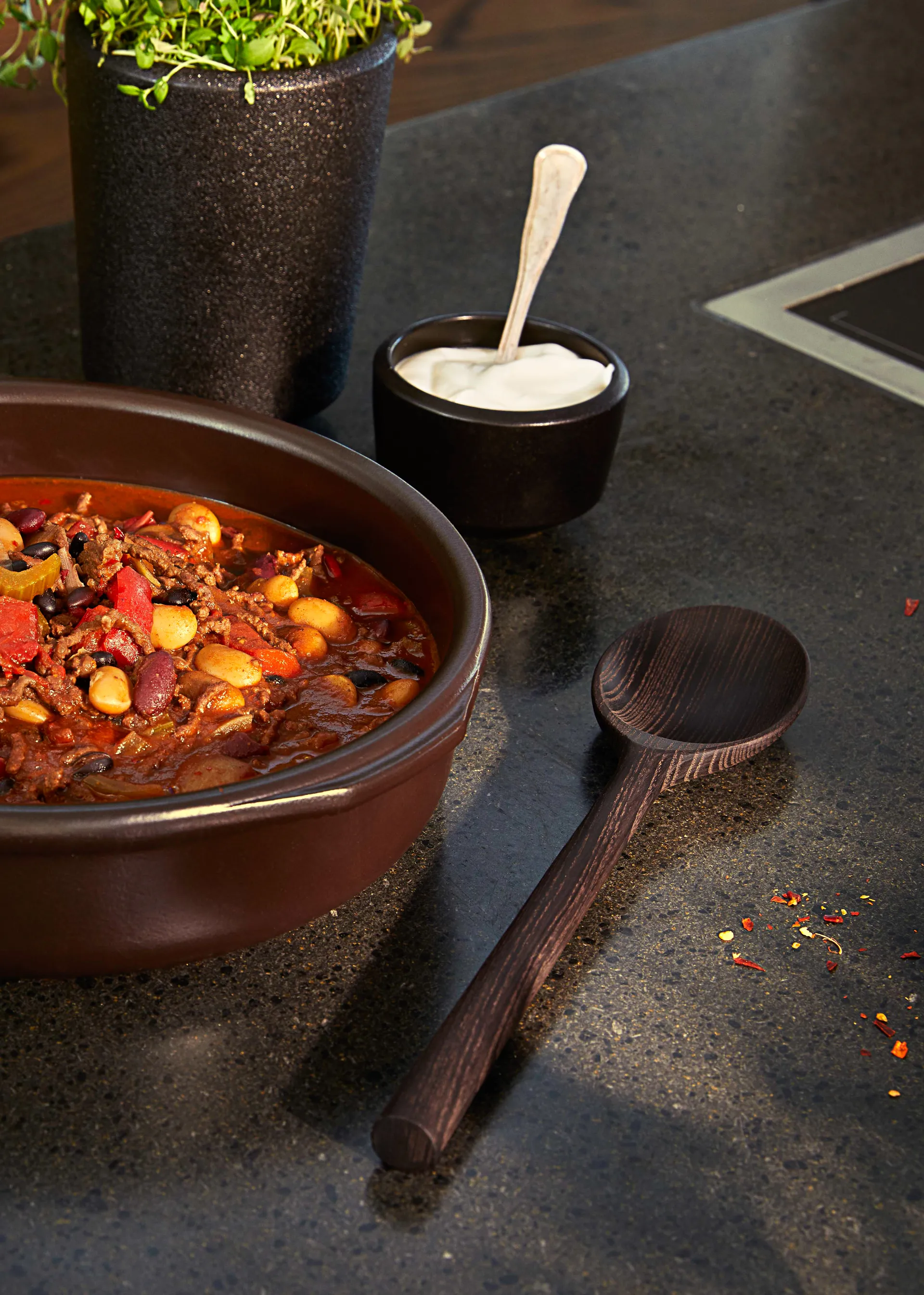 Louche en bois Rå, Frêne thermo-chauffé Rosendahl