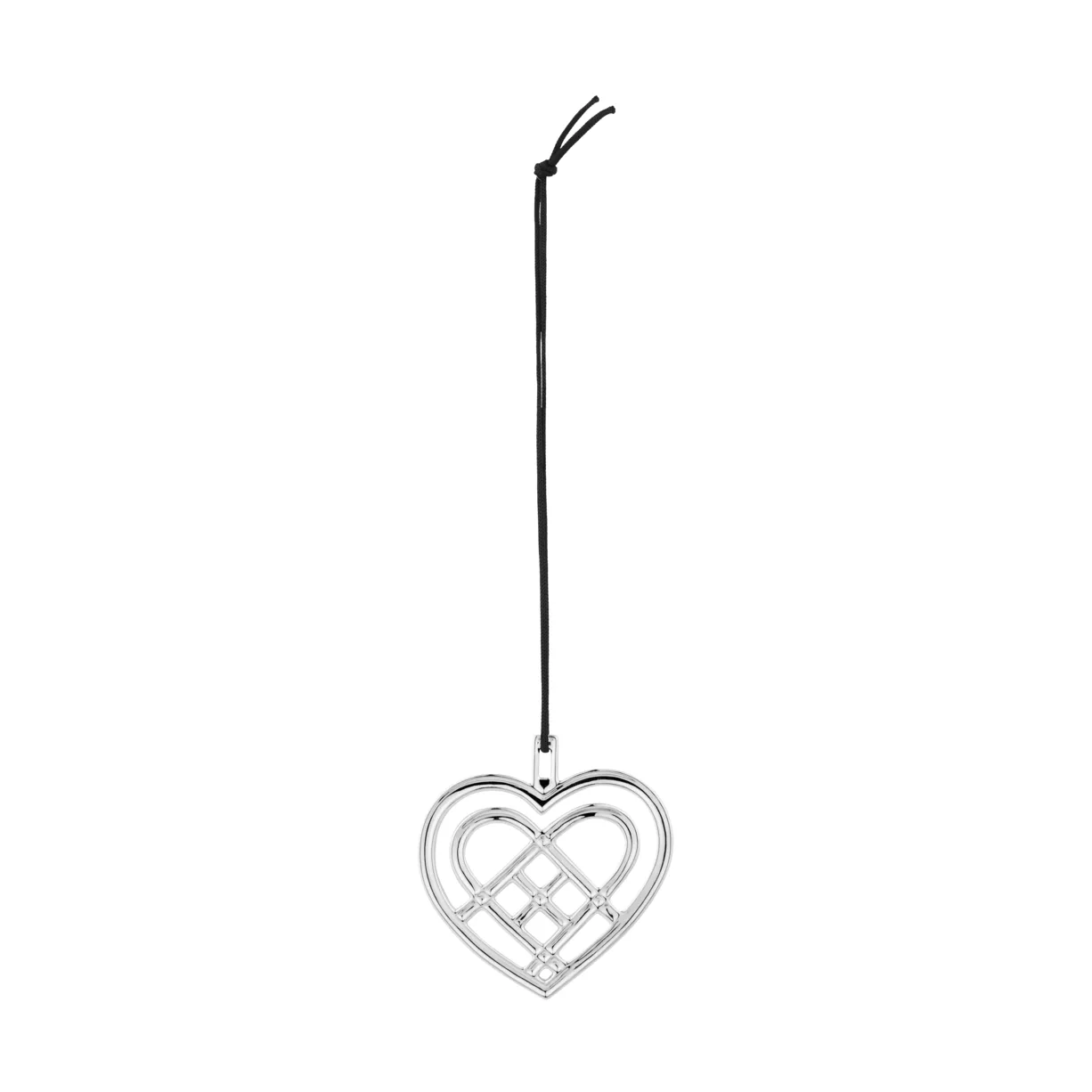 Ornement de Noël Weaved Heart 6,5 cm, Argenté Rosendahl