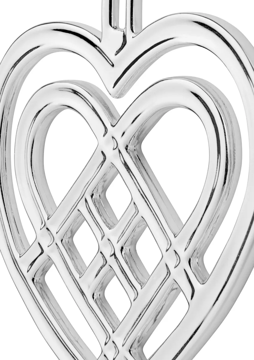 Ornement de Noël Weaved Heart 6,5 cm, Argenté Rosendahl
