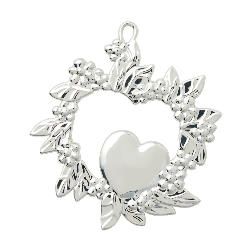 Ornement de Noël Wild Heart 8 cm, Argenté Rosendahl