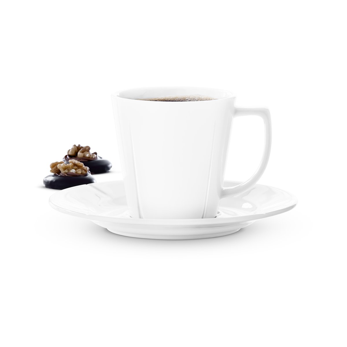 rosendahl tasses à café avec soucoupe grand cru soft 26 cl lot de 4 blanc