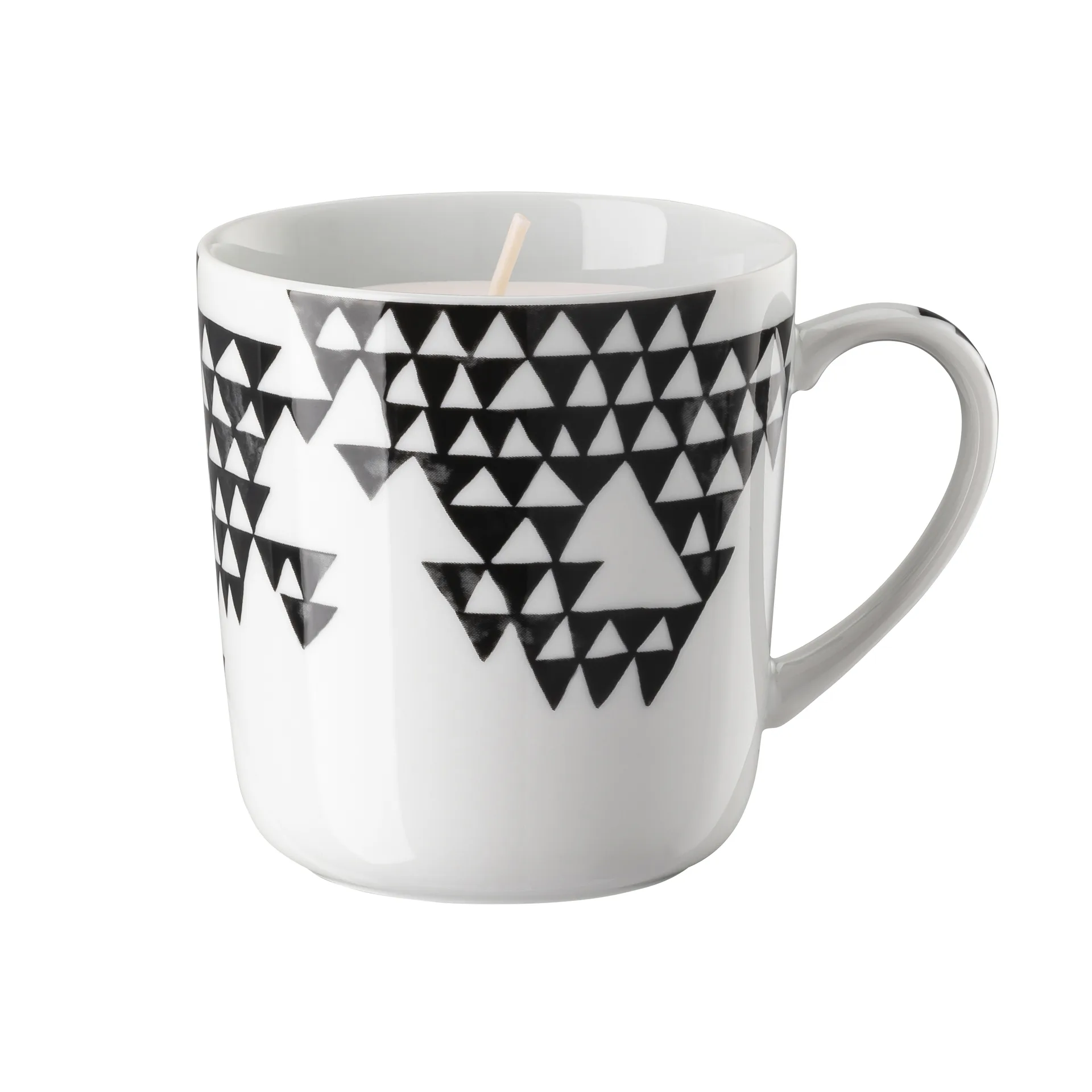 Bougie dans un mug Magic Garden Black Seeds, Blanc-noir Rosenthal