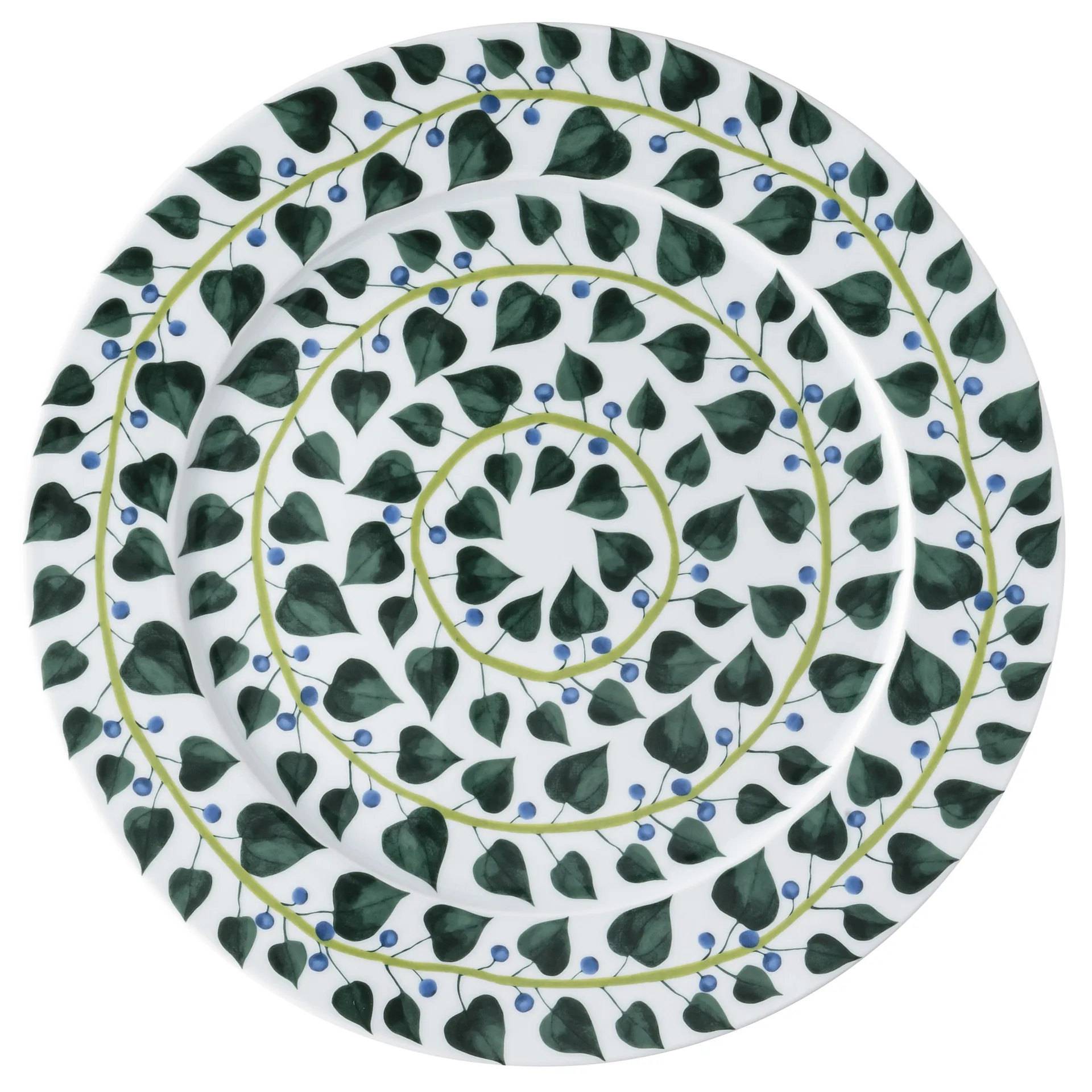 Plat à service Magic Garden Foliage Ø33 cm, Blanc-vert Rosenthal
