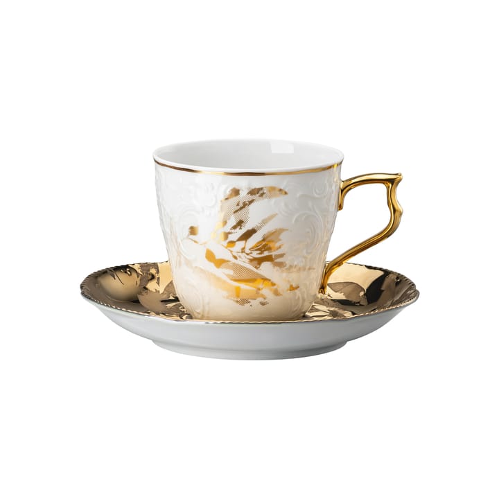 Tasse avec soucoupe Rosenthal Heritage Midas - Blanc-doré - Rosenthal