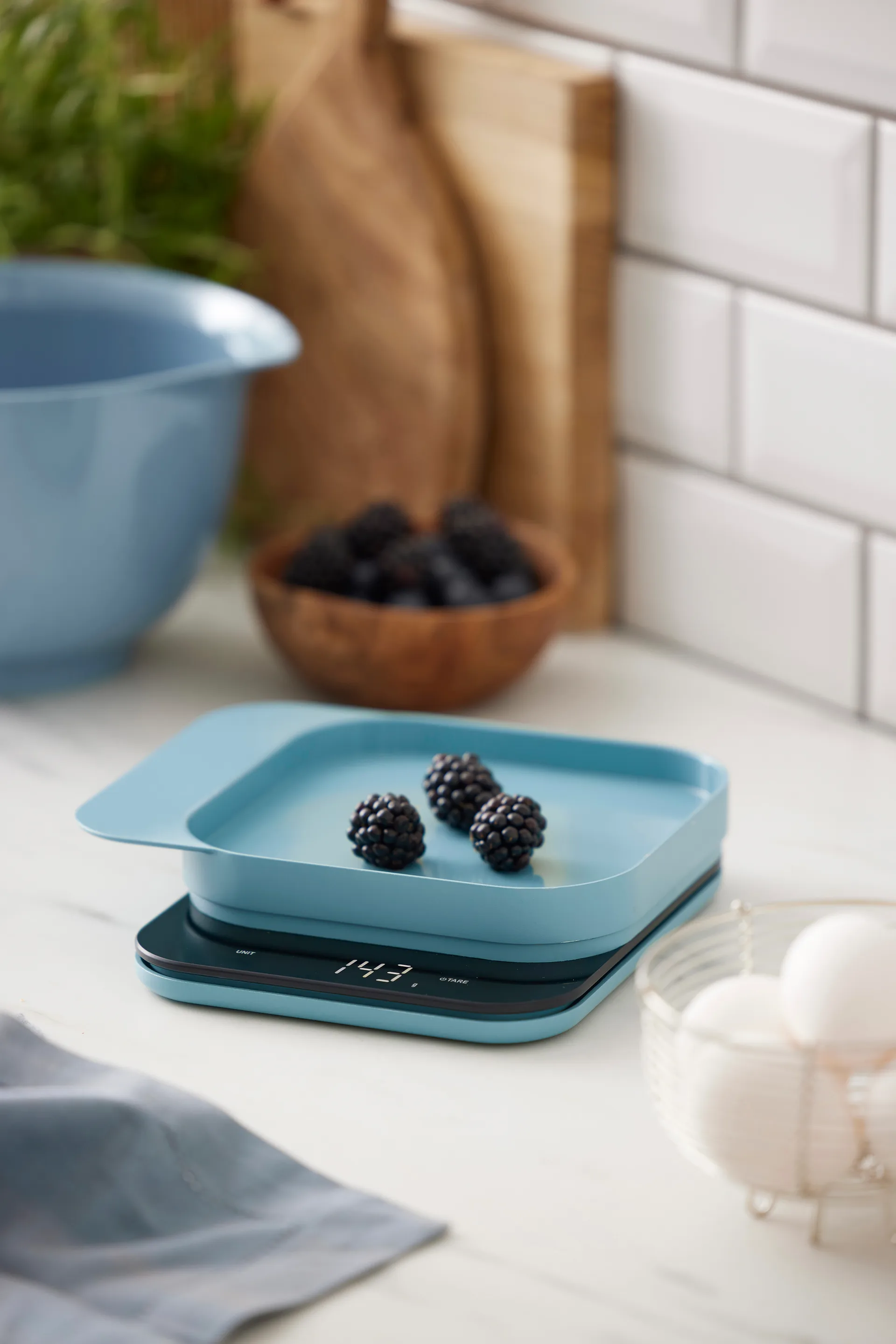  Balance de cuisine Mensura, Bleu cendré Rosti