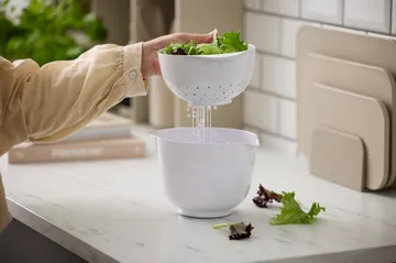 Bol avec passoire NEW Margrethe - Blanc, 1,5 litre - Rosti