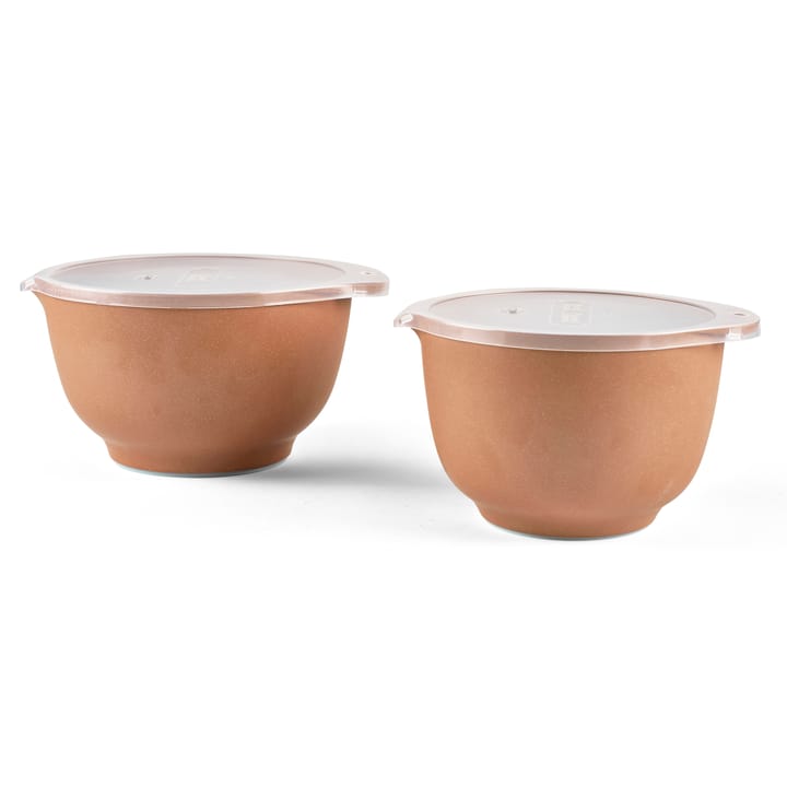 Ensemble de bols avec couvercles mat Margrethe Lot de 2, Pebble terra Rosti