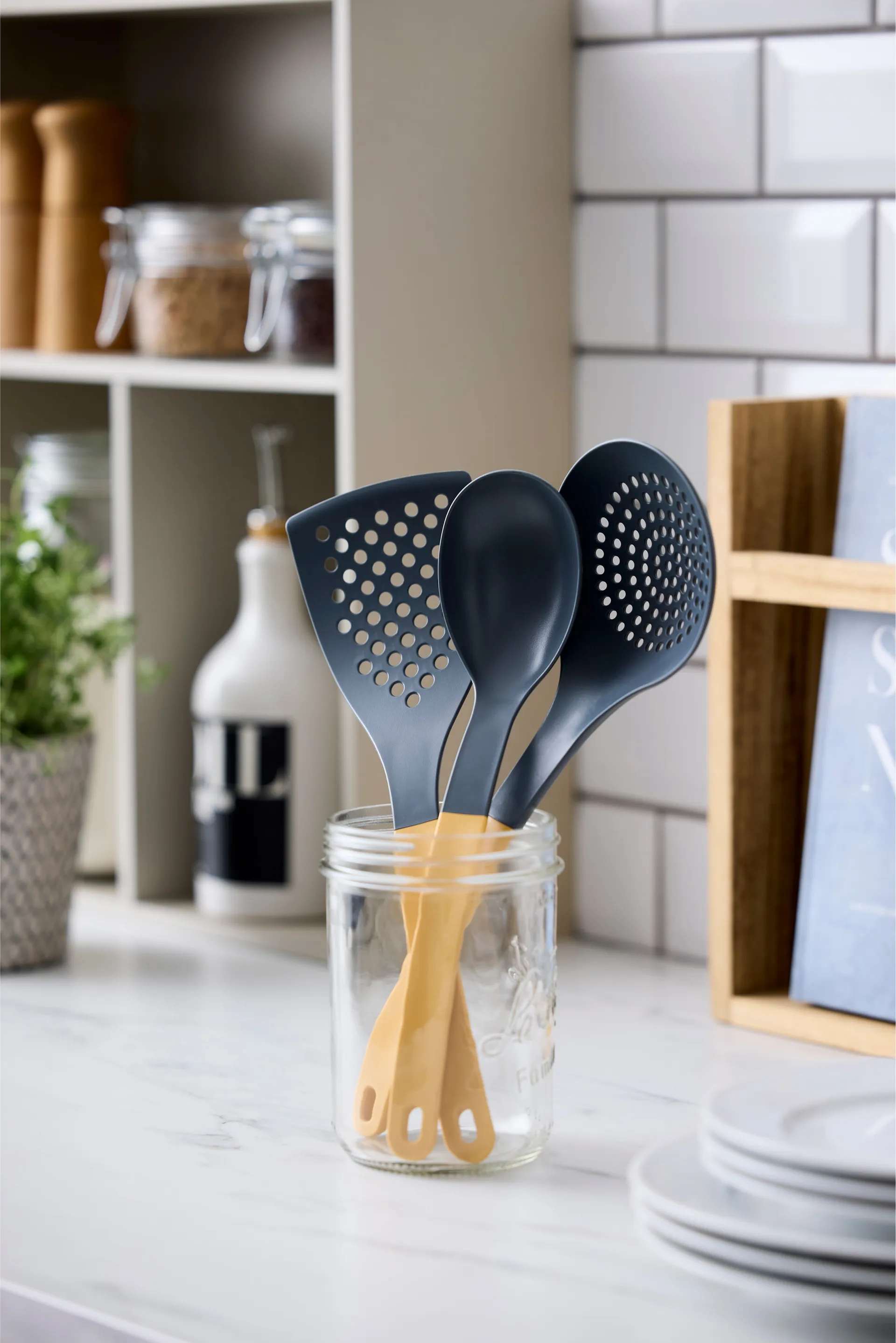 Ustensiles de cuisine Optima 2, 3 pièces, Curry nylon Rosti