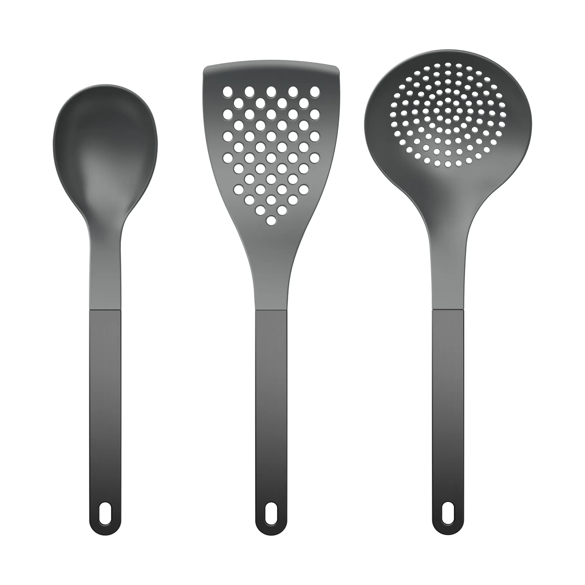 Ustensiles de cuisine Optima 2, 3 pièces, Nylon noir Rosti