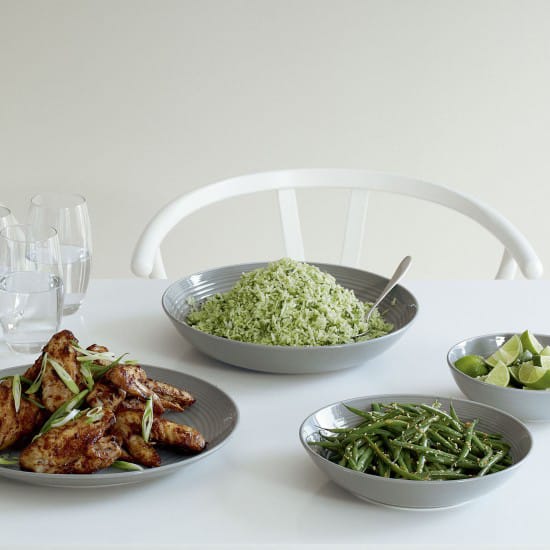 Assiette creuse Maze 24 cm, gris foncé Royal Doulton