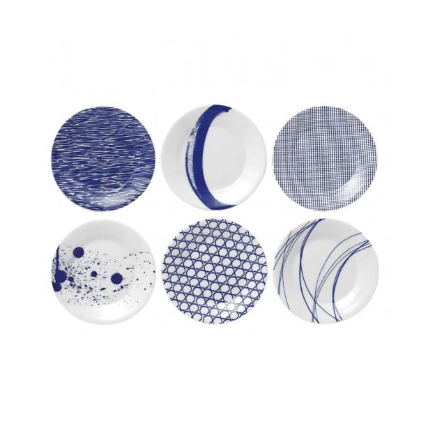 Assiette Pacific, bleu 6 pièces - 16 cm - Royal Doulton