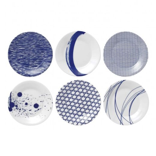 Assiette Pacific, bleu 6 pièces - 23 cm - Royal Doulton