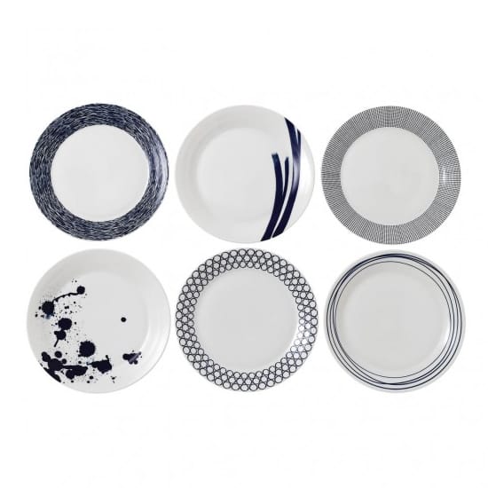 Assiette Pacific, bleu 6 pièces - 28 cm - Royal Doulton