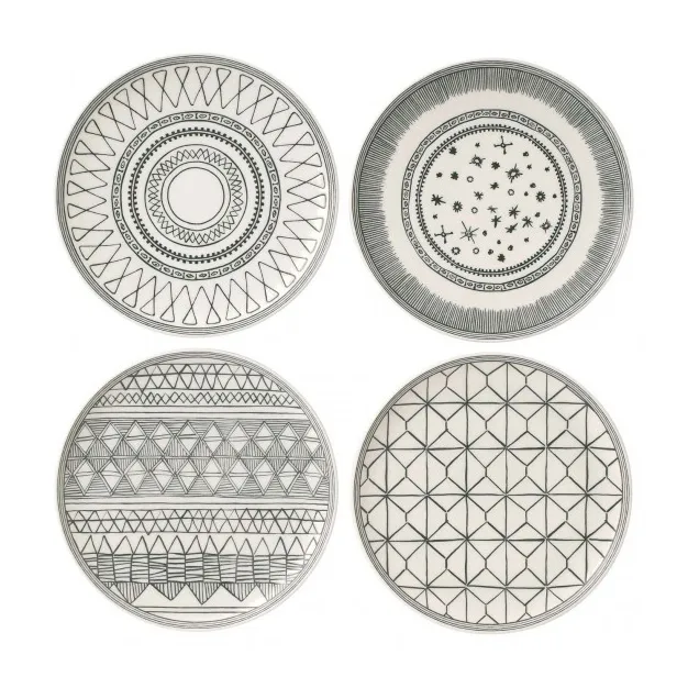 Ensemble d'assiettes Charcoal Grey 4 pièces, 4 pièces Royal Doulton