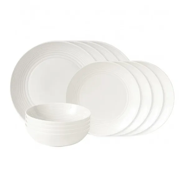Ensemble d'assiettes Maze 12 pièces, blanc Royal Doulton