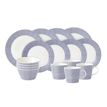 Ensemble d'assiettes Pacific 16 pièces - pois - Royal Doulton